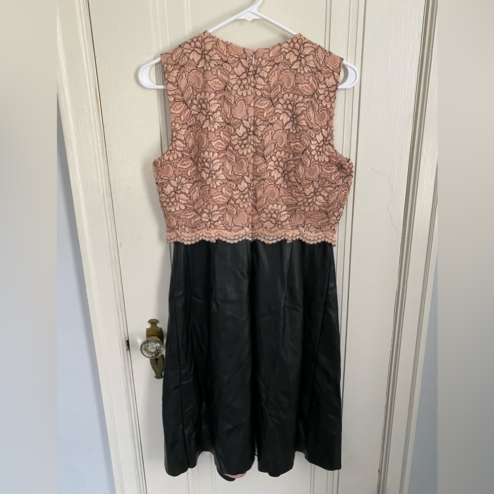 Calvin Klein dress with faux leather skirt - Picture 4 of 10